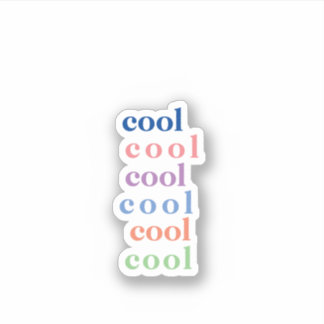 Cool typography for trendy chic sticker