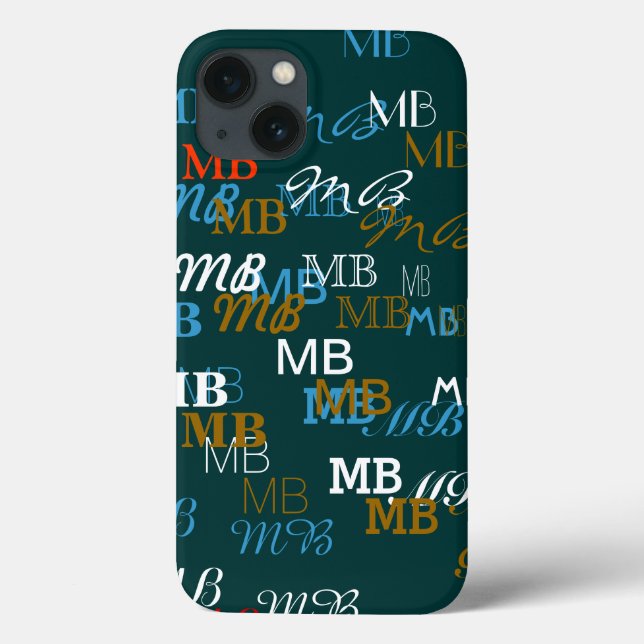 cool typography initials pattern Case-Mate iPhone case (Back)