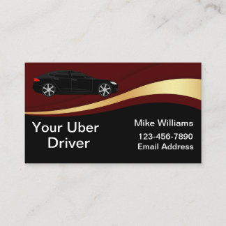 Cool Uber Driver Carte de visite automobile unique