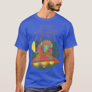 Cool UFO Alien Monkey Outer Space T-Shirt