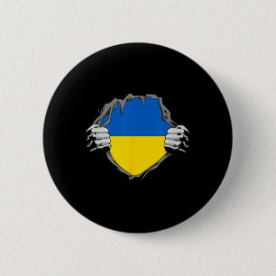 Cool Ukrainian Flag Shirt Ukrainian Hero 2 Inch Round Button