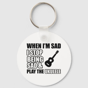 Cool Ukulele designs Keychain
