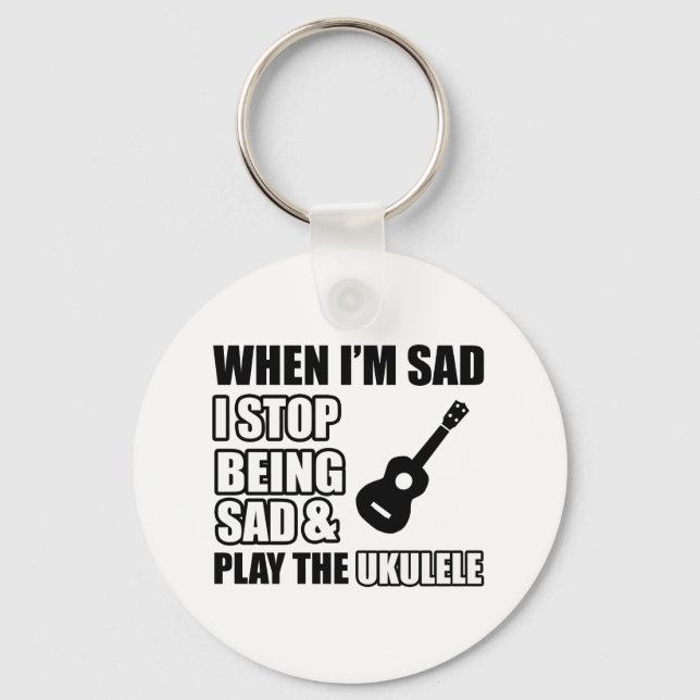 Cool Ukulele designs Keychain (Front)