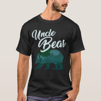 Cool Uncle Bear T Shirt with Mountain Scene Bear