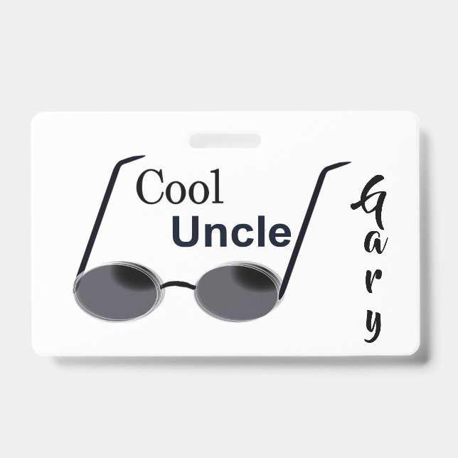 Cool Uncle Personalized Badge (Front)