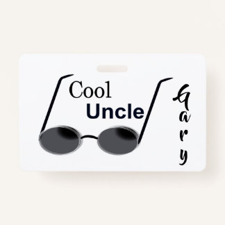 Cool Uncle Personalized Badge
