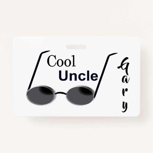 Cool Uncle Personalized Badge (Front)