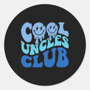 Cool Uncles Club Best Uncle Ever Funny Fathers Day Classic Round Sticker