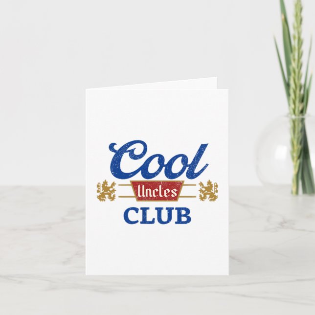 Cool Uncles Club Best Uncle Ever Funny Pocket Fath Card (Front)