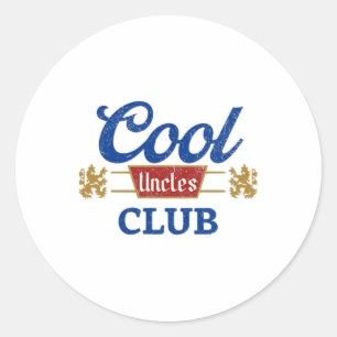 Cool Uncles Club Best Uncle Ever Funny Pocket Fath Classic Round Sticker