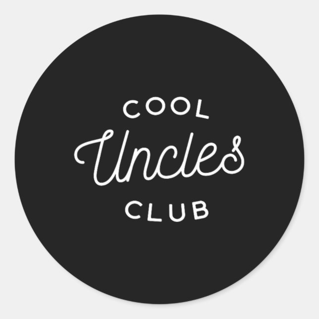 Cool Uncles Club  Classic Round Sticker (Front)