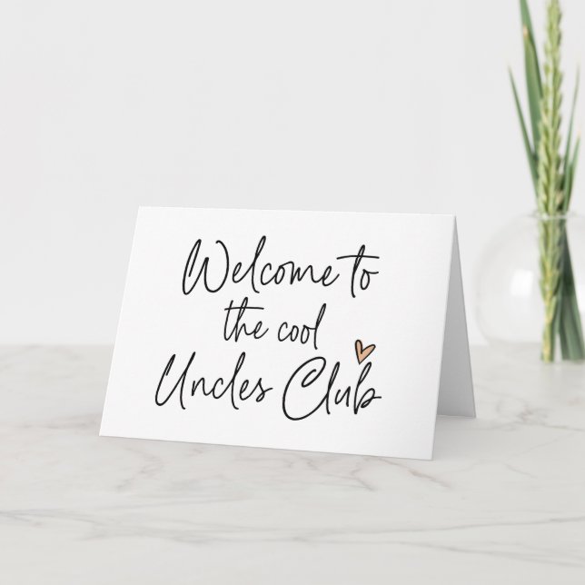 Cool Uncles Club New Baby Pregnancy Announcement (Front)