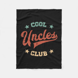 Cool Uncles Club Pocket Funny Saying Fathers Day Fleece Blanket