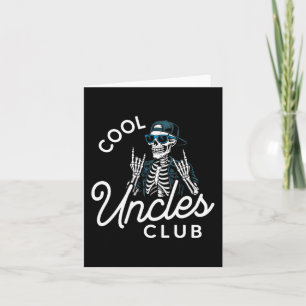 Cool Uncles Club Shirt Funny Skeleton Men Uncle Card