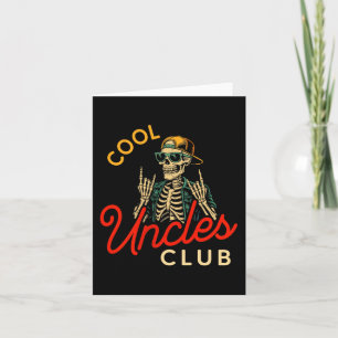 Cool Uncles Club Shirt Funny Skeleton Retro Uncle  Card