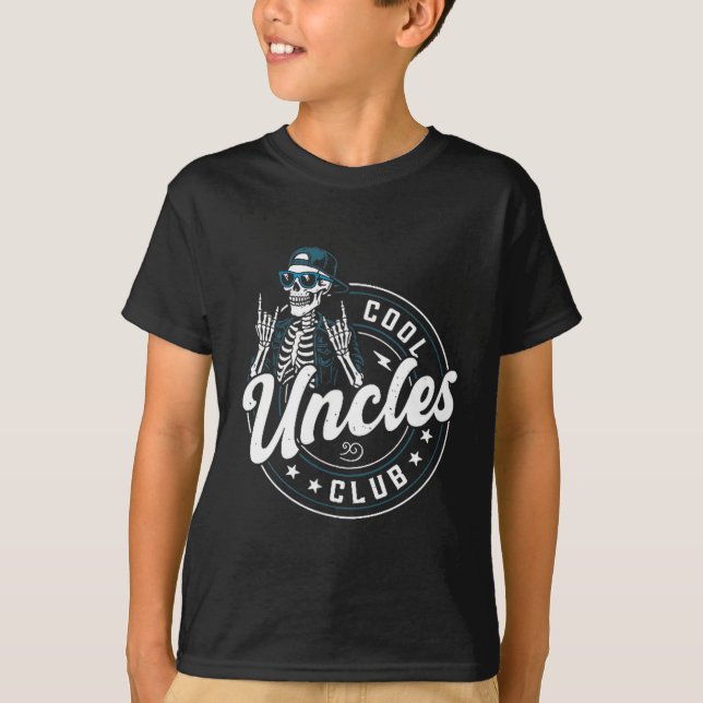 Cool Uncles Club Shirt Funny Skeleton Uncle Men  (Front)