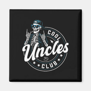 Cool Uncles Club Shirt Funny Skeleton Uncle Men  Magnet