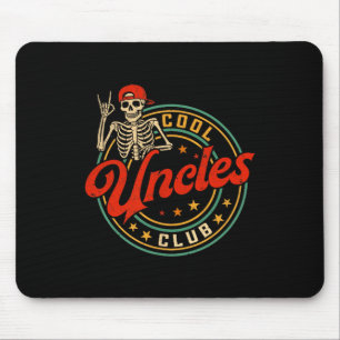 Cool Uncles Club Shirt Retro Funny Skeleton New Un Mouse Pad
