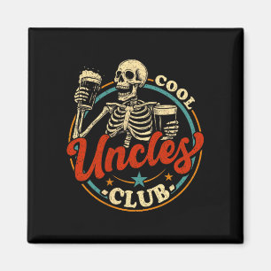 Cool Uncles Club Shirt Uncle Skeleton Men Fathers Magnet