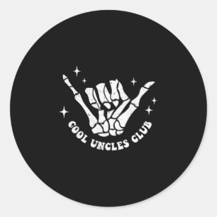Cool Uncles Club Uncle Cke Birthday Father's Day  Classic Round Sticker
