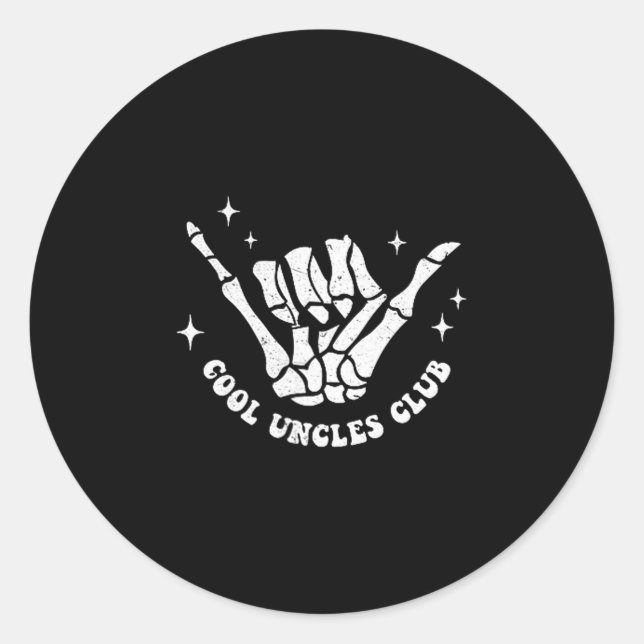 Cool Uncles Club Uncle Cke Birthday Father's Day  Classic Round Sticker (Front)