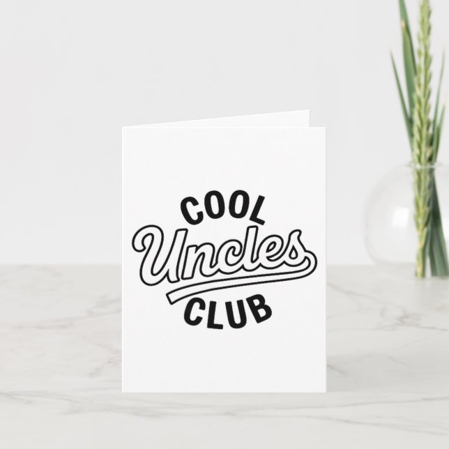 Cool Uncles Club Uncle Ever Funny Cket Fathers Day Card (Front)