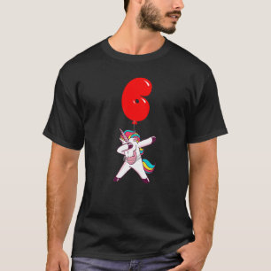 Cool Unicorn 6th Birthday Kids Balloon Party T-Shirt