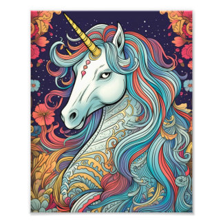 Cool Unicorn Photo Print