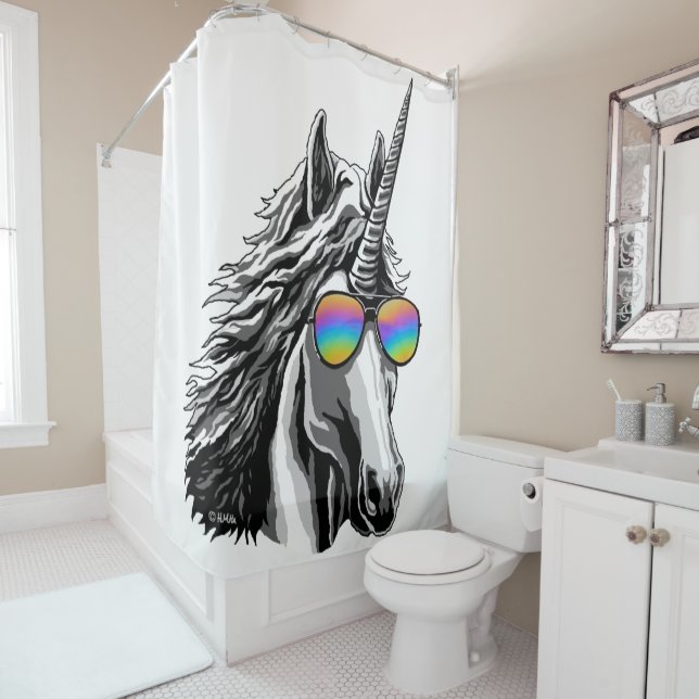 Cool unicorn with rainbow sunglass (In Situ)