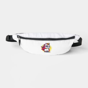 Cool Unicorn with Superhero Cape Costume Long Slee Fanny Pack