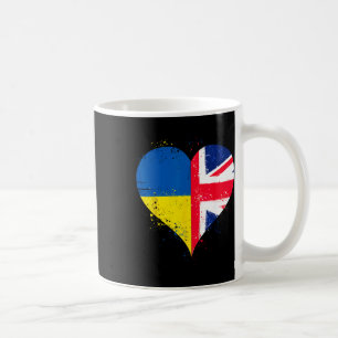 Cool Union Jack And Ukraine Flag For Proud Ukraini Coffee Mug