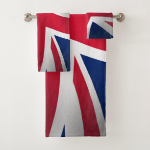 COOL UNION JACK FLAG BATH TOWEL SET