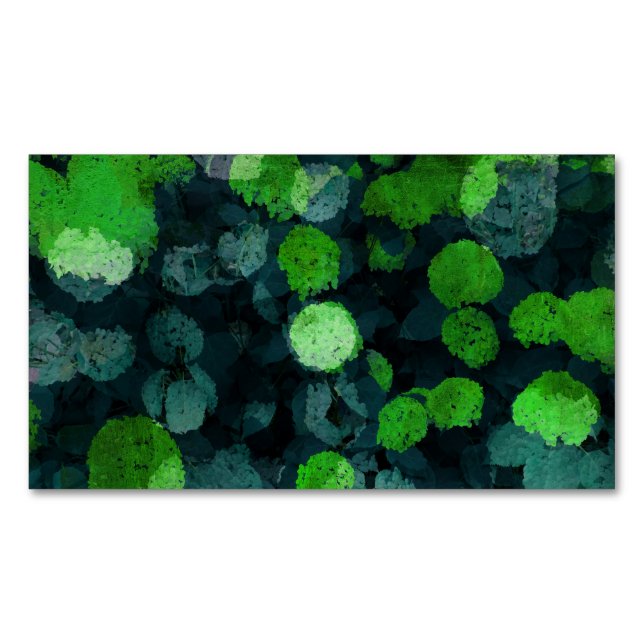 Cool, unique art of floral / flower pattern 	Magnetic business card (Front)