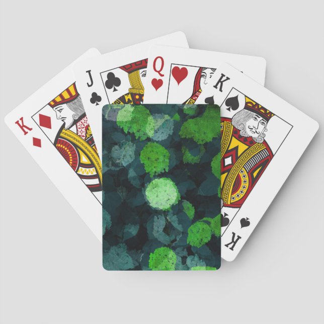 Cool, unique art of floral / flower pattern playing cards (Back)