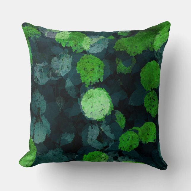 Cool, unique art of floral / flower pattern throw pillow (Front)