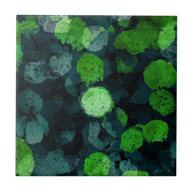 Cool, unique art of floral / flower pattern tile (Front)