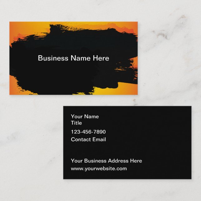 Cool Unique Construction Excavating Business Cards (Front/Back)