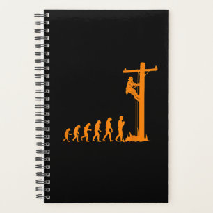 Cool Unique Evolution Of Lineman Electrician  Gift Planner