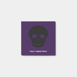 Cool Unique Goth Skull Purple and Black Post-it Notes