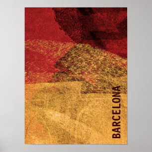 Cool, unique modern Barcelona design art Poster