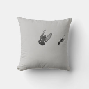 Cool, unique modern flying pigeon bird peace outdoor pillow
