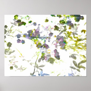 Cool, unique modern romantic flower pattern design poster