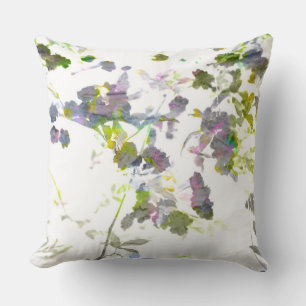Cool, unique modern romantic flower pattern design throw pillow