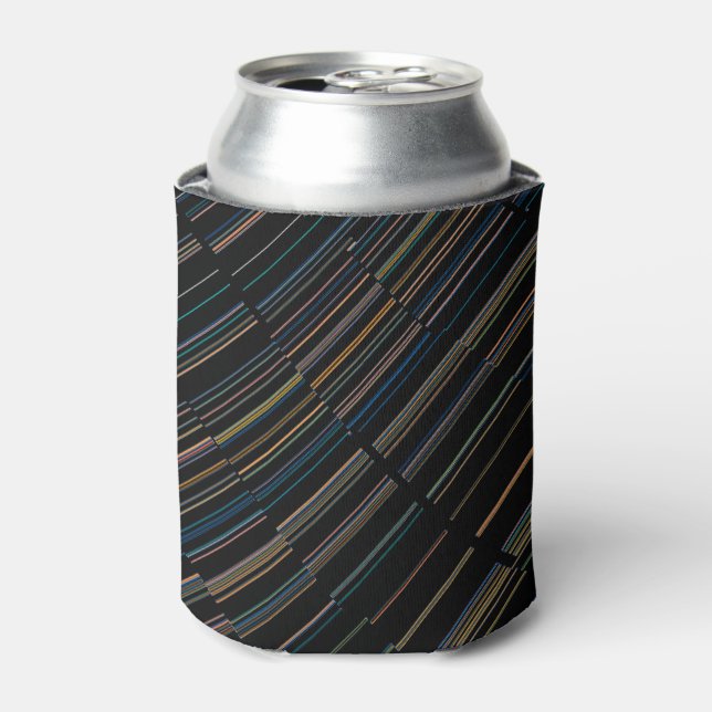 Cool Unique Multicolored Stripes Can Cooler (Can Front)