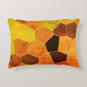 Cool Unique Rustic Fall Colour Abstract Pattern Accent Pillow