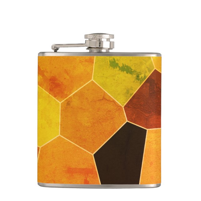 Cool Unique Rustic Pattern Hip Flask (Front)