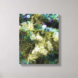 Cool, unique, trendy digital art of flower pattern canvas print