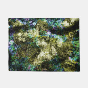 Cool, unique, trendy digital art of flower pattern doormat