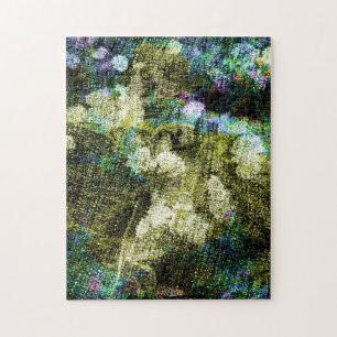 Cool, unique, trendy digital art of flower pattern jigsaw puzzle