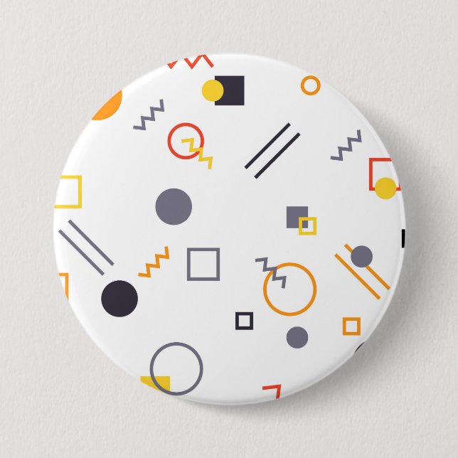 Cool, unique, trendy, urban abstract illustration 3 inch round button (Front)